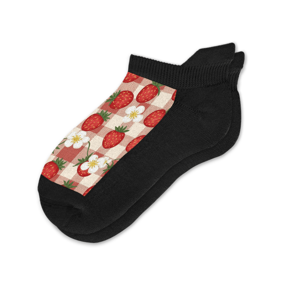 Strawberry Patch Ankle Socks