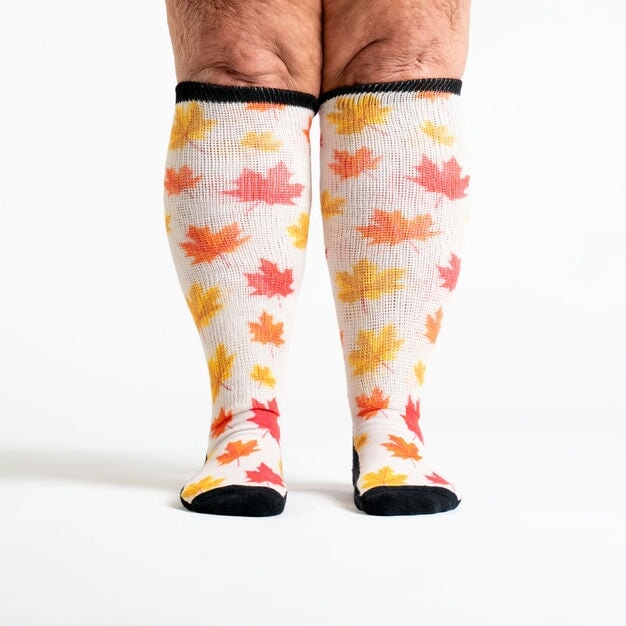 Autumn Leaves Non-Binding Diabetic Socks