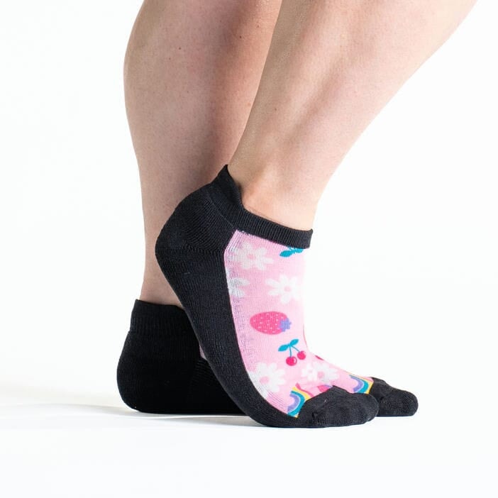 Diabetic rainbow ankle socks