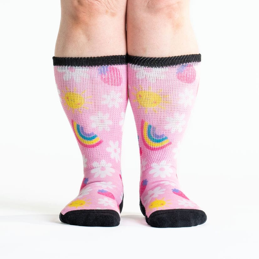 Crew rainbow socks for diabetics