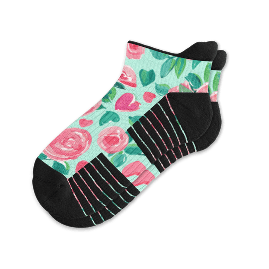 Sweet Roses Ankle Compression Socks