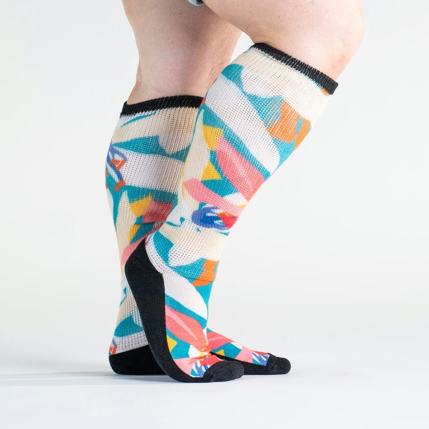 Non-binding flower socks