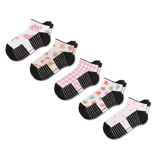 Valentines Day Ankle Compression Socks 5-Pack Bundle