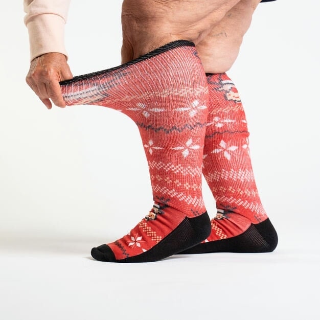 Stretchy rudolph socks