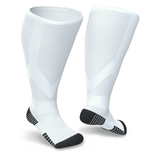 White and black compression socks
