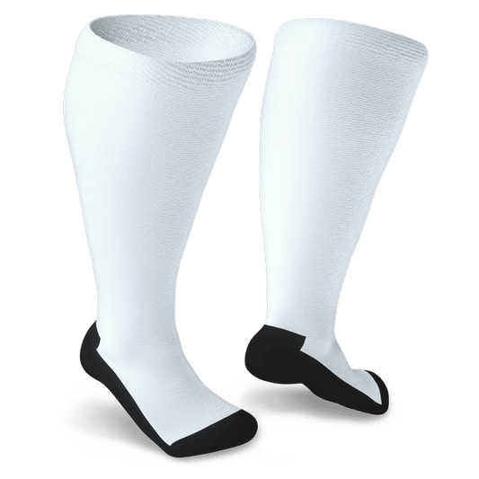 White and black diabetic socks