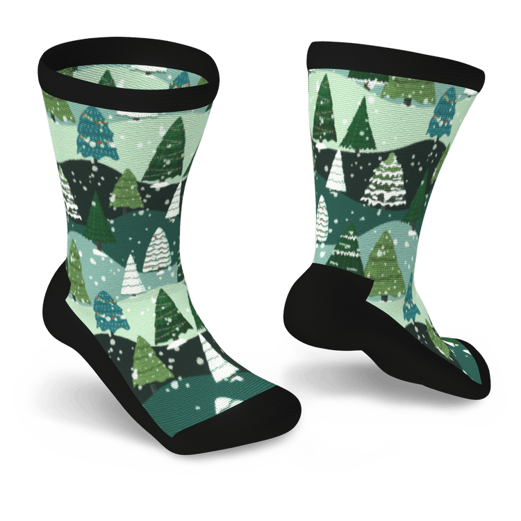 Winter Wonderland Non-Binding Diabetic Socks