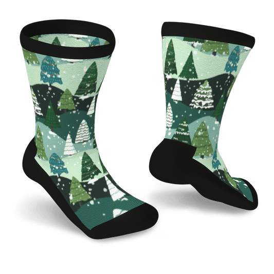 Winter Wonderland Non-Binding Diabetic Socks