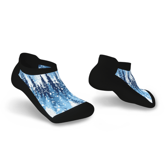Winter Blues Diabetic Ankle Socks