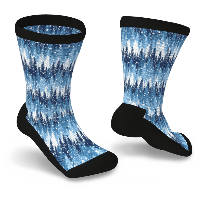 Stretchy Knee-High Socks - Winter Blues | Viasox