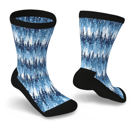 Winter Blues Non-Binding Diabetic Socks