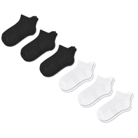 6-pack black and white ankle compression socks