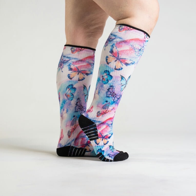 Butterflies compression socks