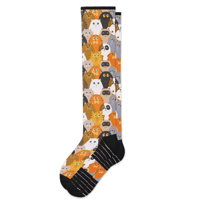Viasox Cats Compression Socks front view