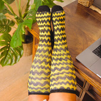 Charlie brown yellow knee-high socks
