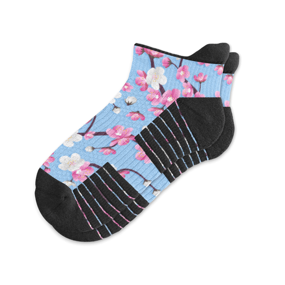 Cherry blossoms ankle compression socks