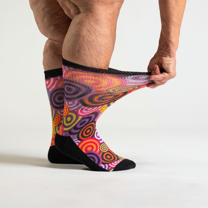 Concentric stretchy socks