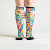 Viasox Dogs Compression Socks Crew Cut Front View