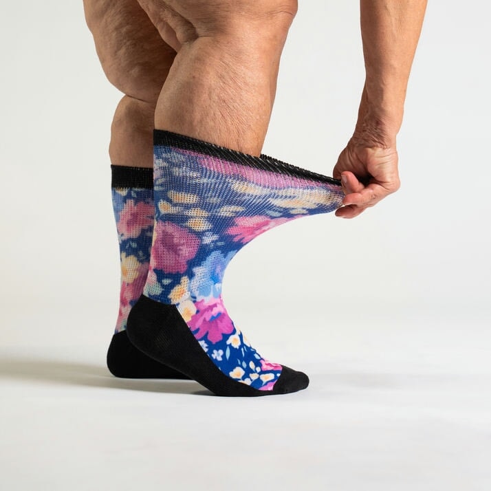 Floral stretchy socks