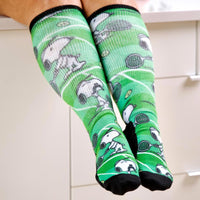 Snoopy tennis knee-high stretchy socks