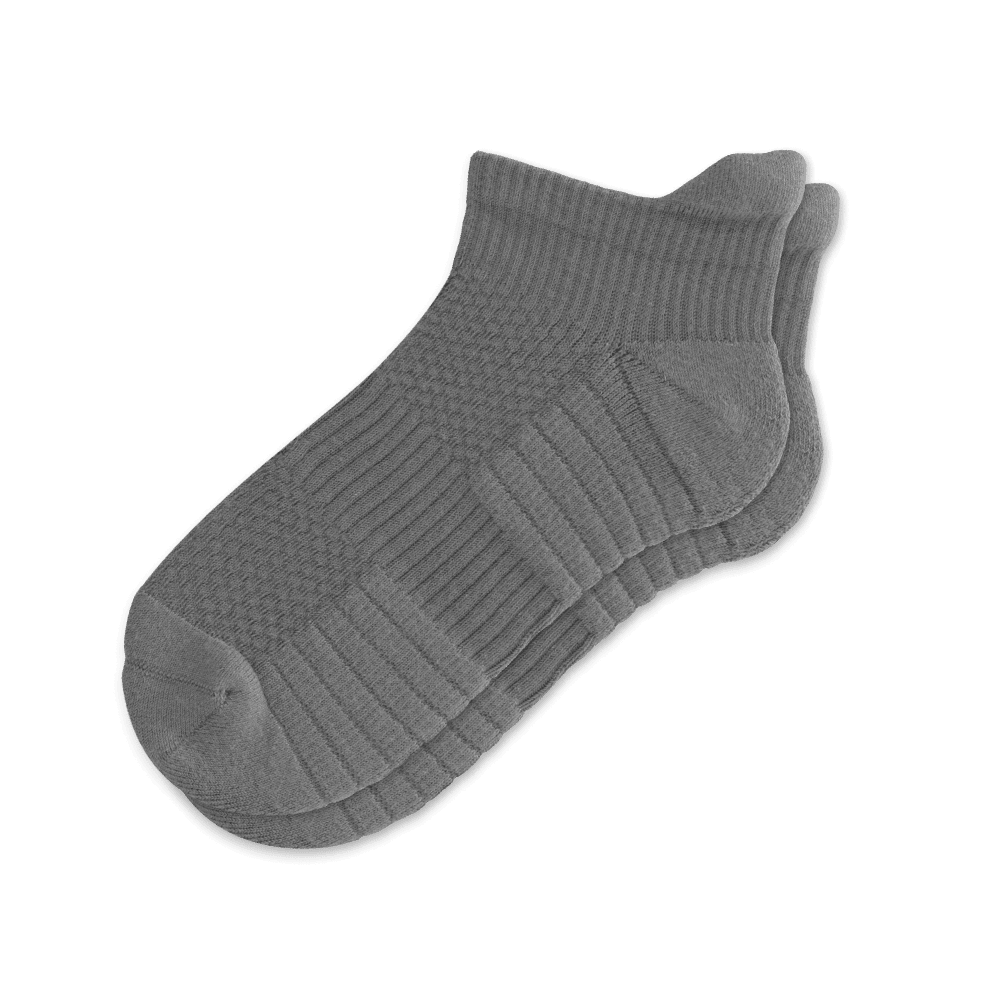 Gray ankle compression socks