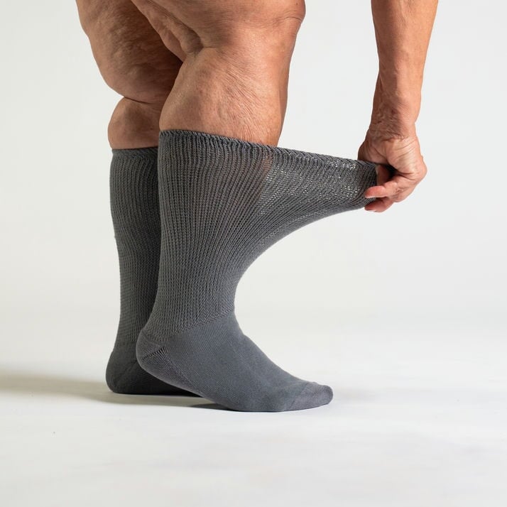 Gray stretchy socks