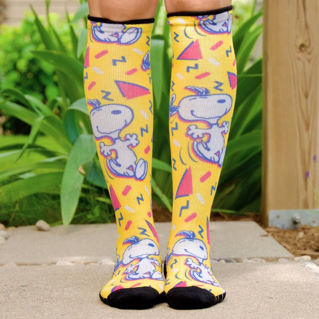 Snoopy happy dance knee-high compression socks