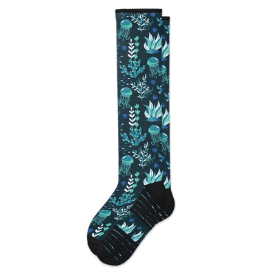 Viasox Jellyfish Blues Compression Socks Flat View