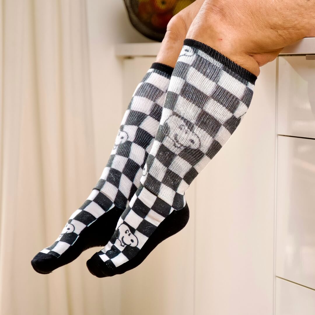 Race day knee-high stretchy socks