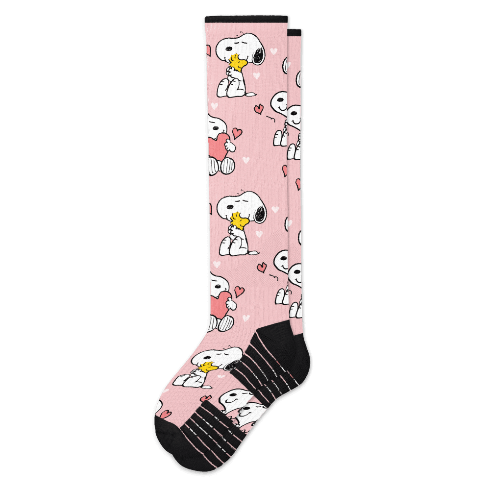 Snoopy Heart Socks With Mild Compression | Viasox