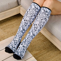 Snoopy knee-high compression socks