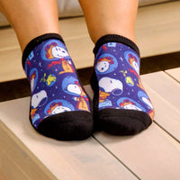 Snoopy in space stretchy ankle socks