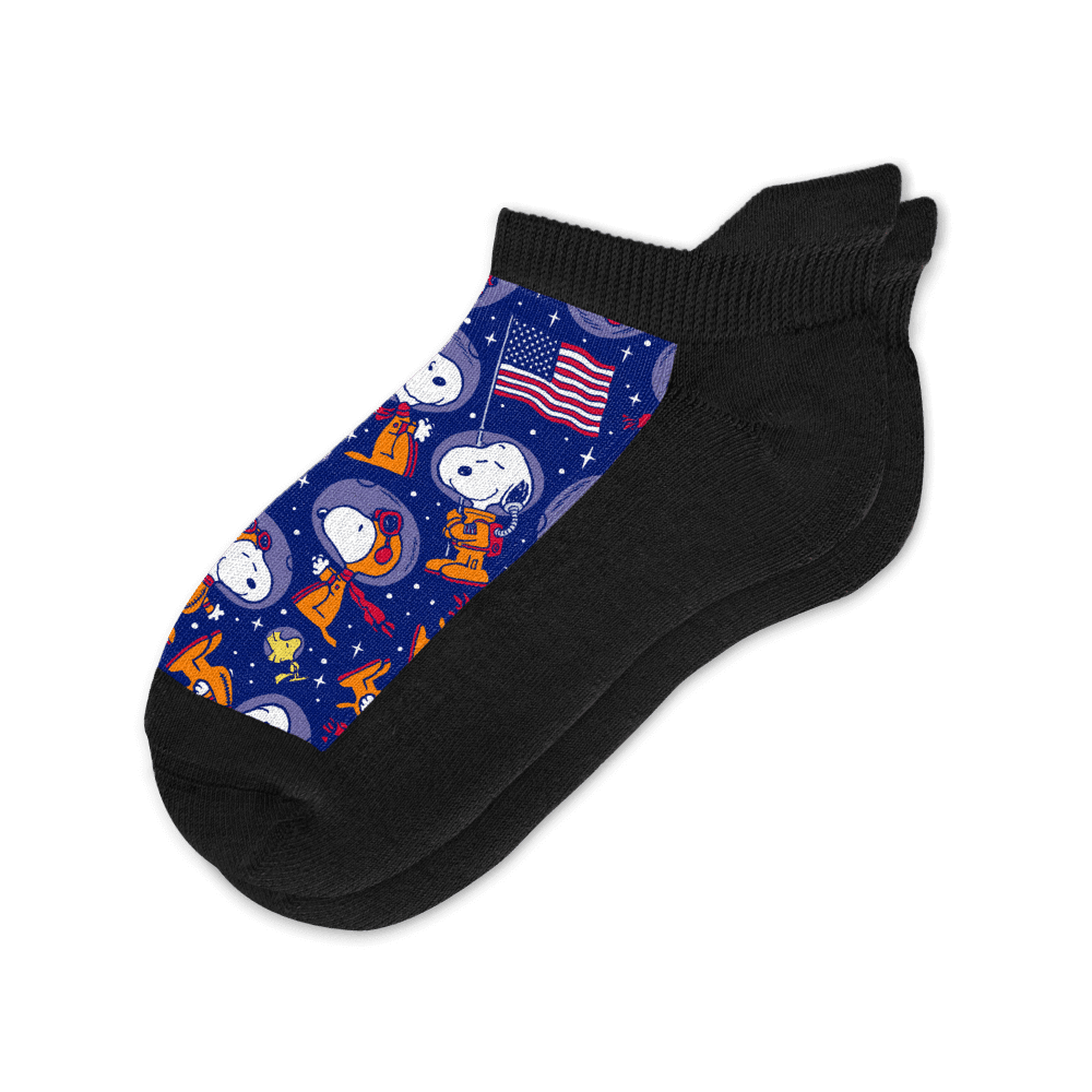Snoopy in space ankle socks