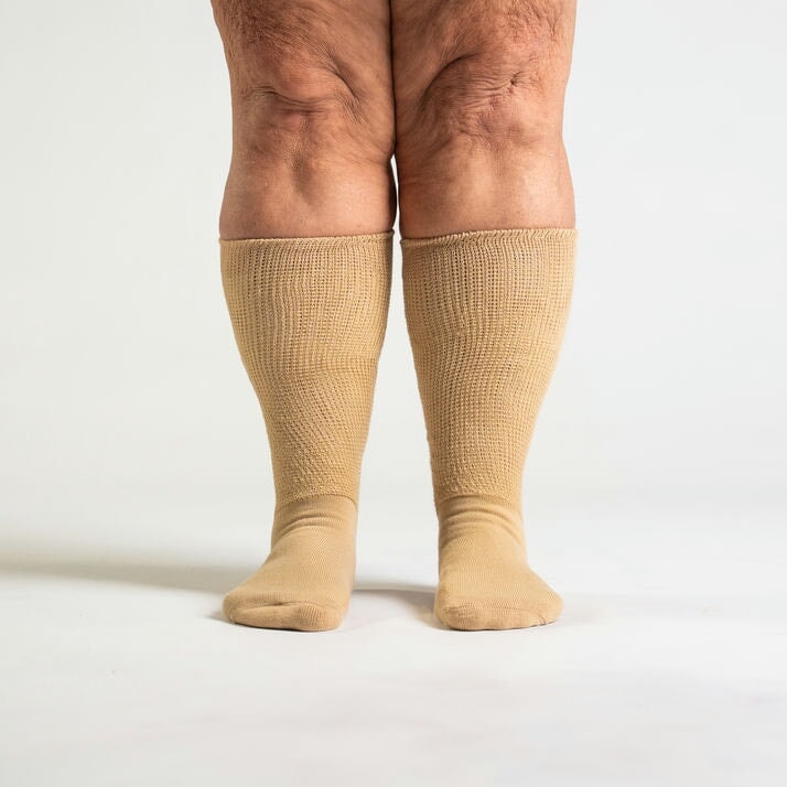 Tan non-binding socks