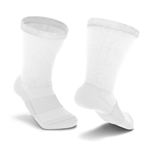 viasox Diabetic Socks M / Crew / Thin White Diabetic Socks
