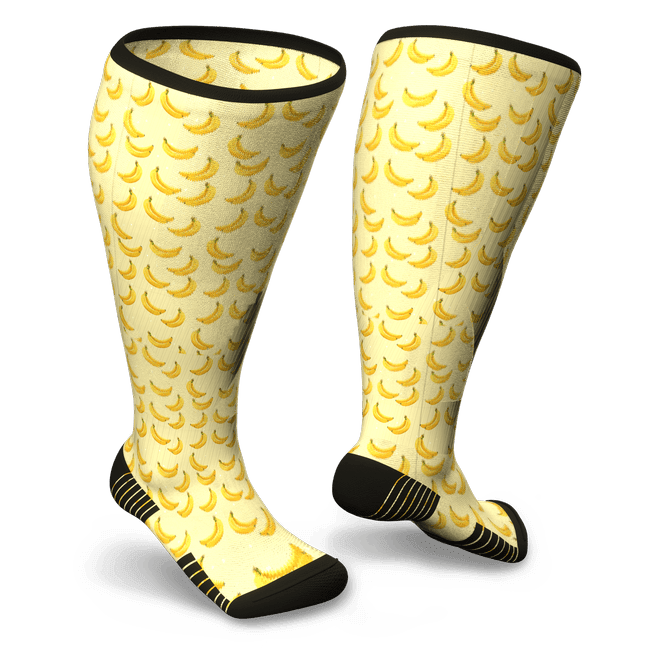 Yellow banana socks