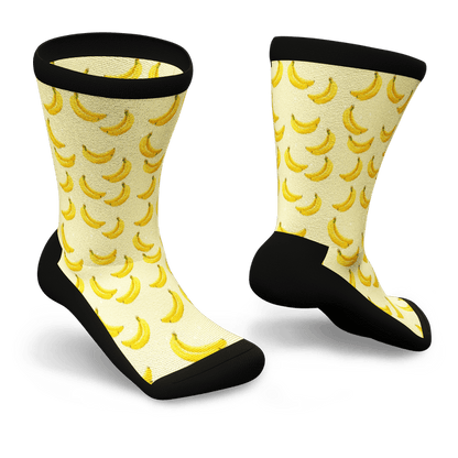 Bananas pattern non-binding socks