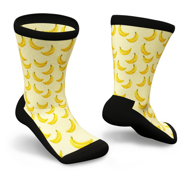 Bananas pattern non-binding socks