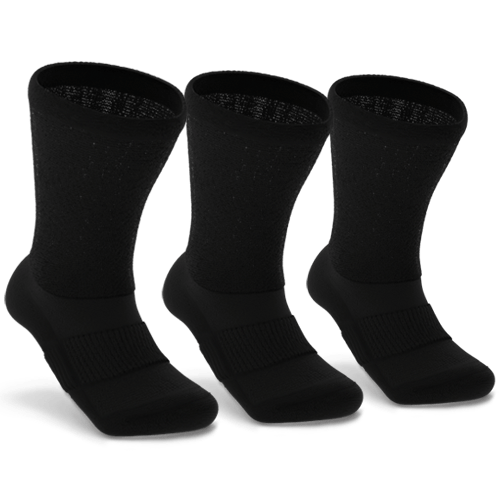 3 black diabetic socks 