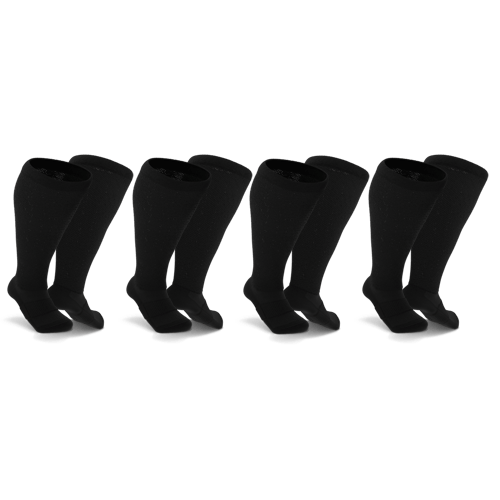 Black Non-Binding Diabetic Thin Socks 4-Pack