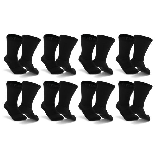 Black Non-Binding Diabetic Thin Socks 8-Pack