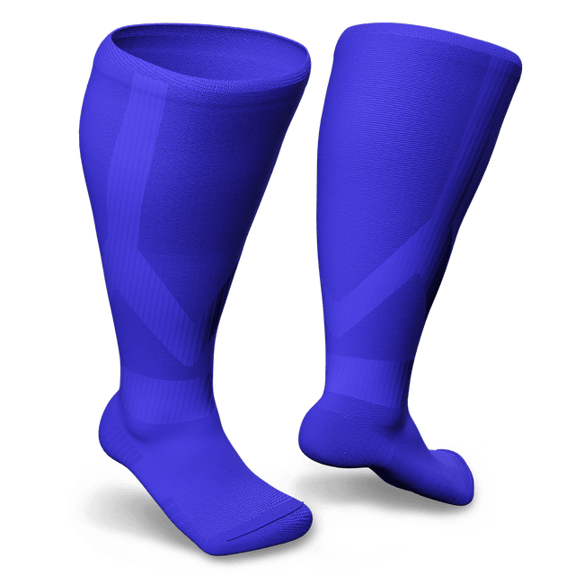 Blue compression socks