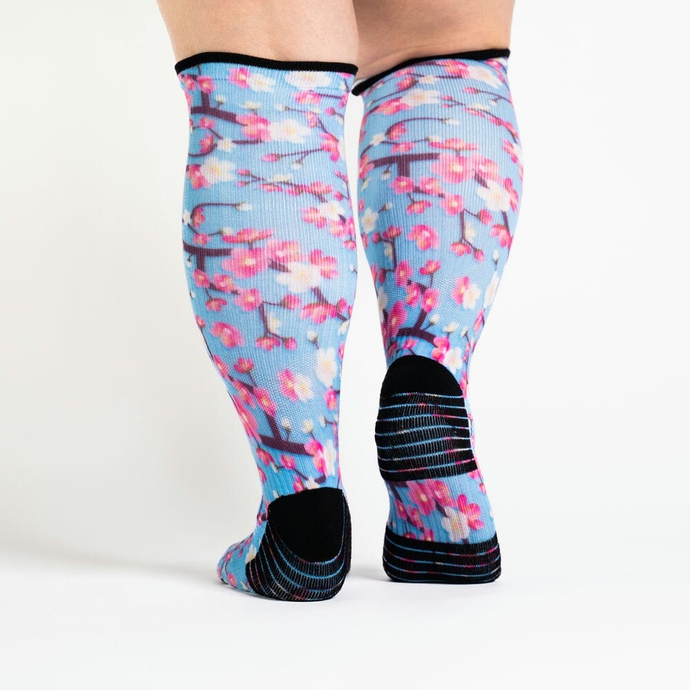 Cherry blossom compression socks