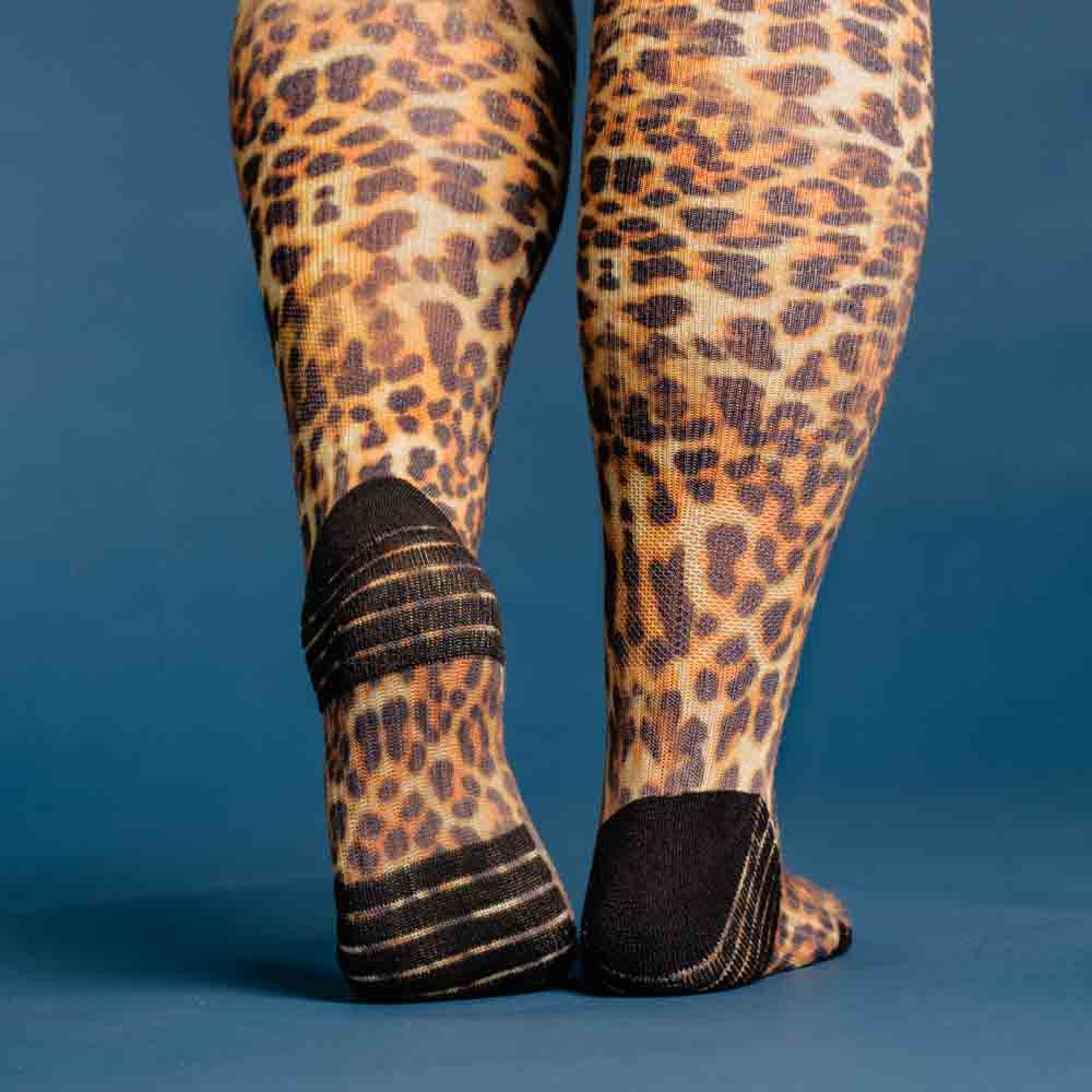 Cheetah pattern compression socks