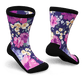 Floral pattern diabetic crew socks