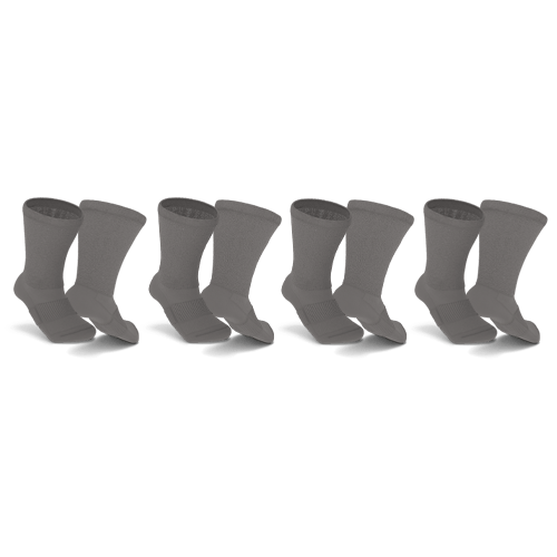 Gray Non-Binding Diabetic Thin Socks 4-Pack