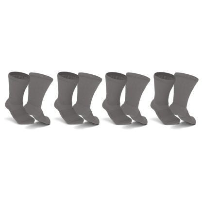 Gray Non-Binding Diabetic Thin Socks 4-Pack