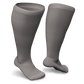 Knee-high gray stretchy socks for elderly