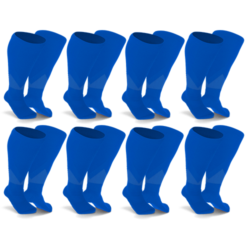 8-pack royal blue compression socks