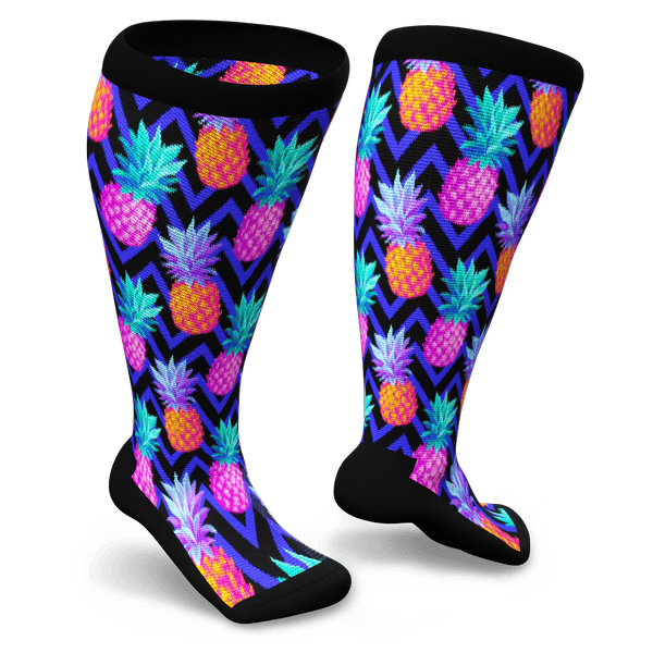 Knee-high pineapple socks